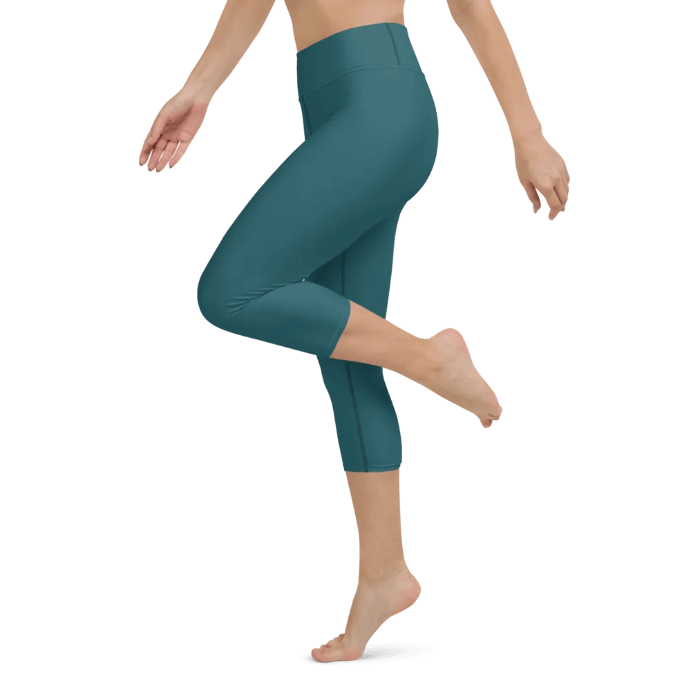 Teal Yoga Capri Leggings product image (6)