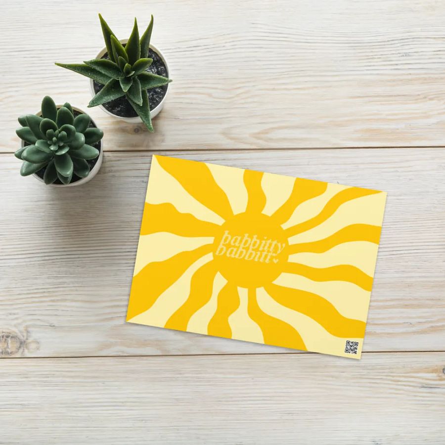 Special Mum sunburst retro landscape greetings card product image (5)