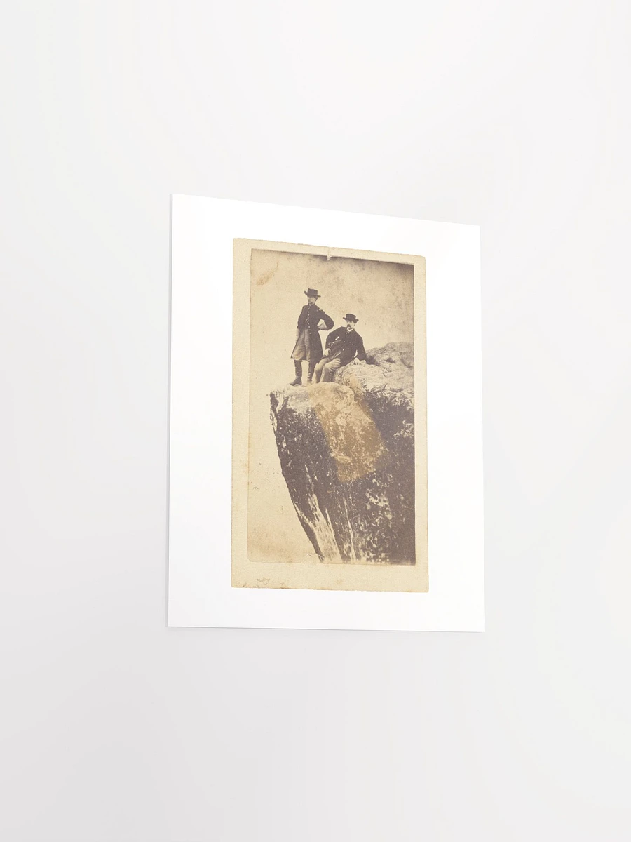 Two Men Wearing Black Hats, Posed on A Cliff By Unknown (c. 1865) - Print product image (3)