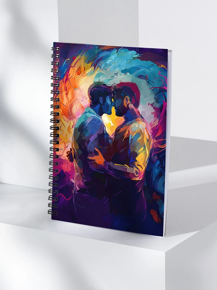 Two Men – Colorful Embrace Gay Spiral Notebook product image (4)