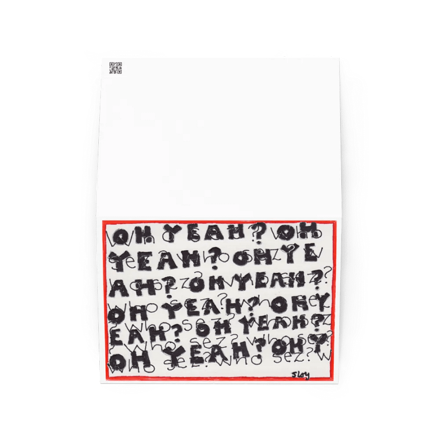 Oh yeah? Who sez? greeting card product image (3)