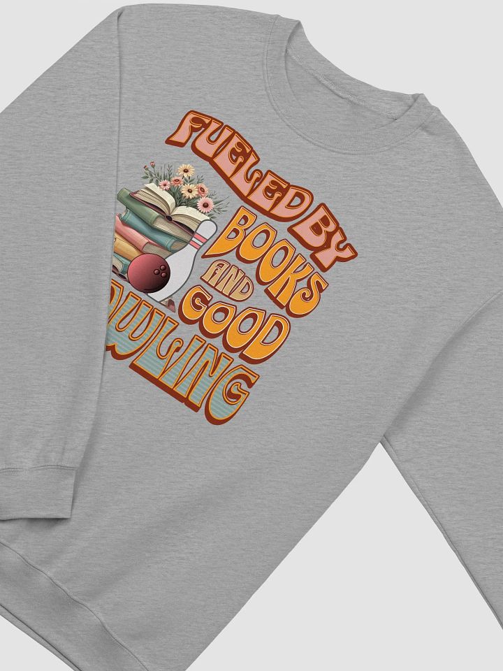 Fueled By Books And Good Bowling Literary Sporty Fusion Crewneck product image (22)