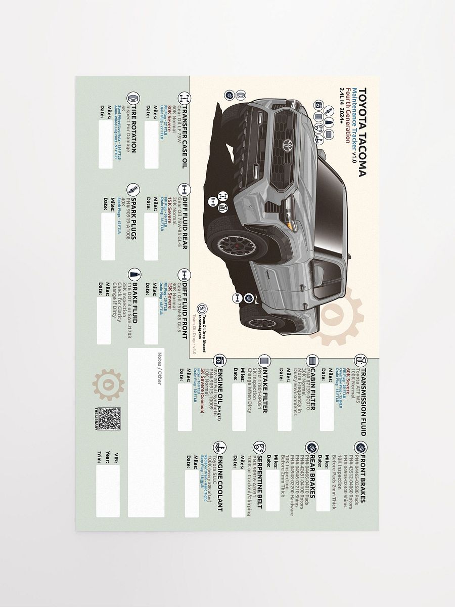 4TH GEN MAINTENANCE TRACKER V1.0 - Silver product image (5)