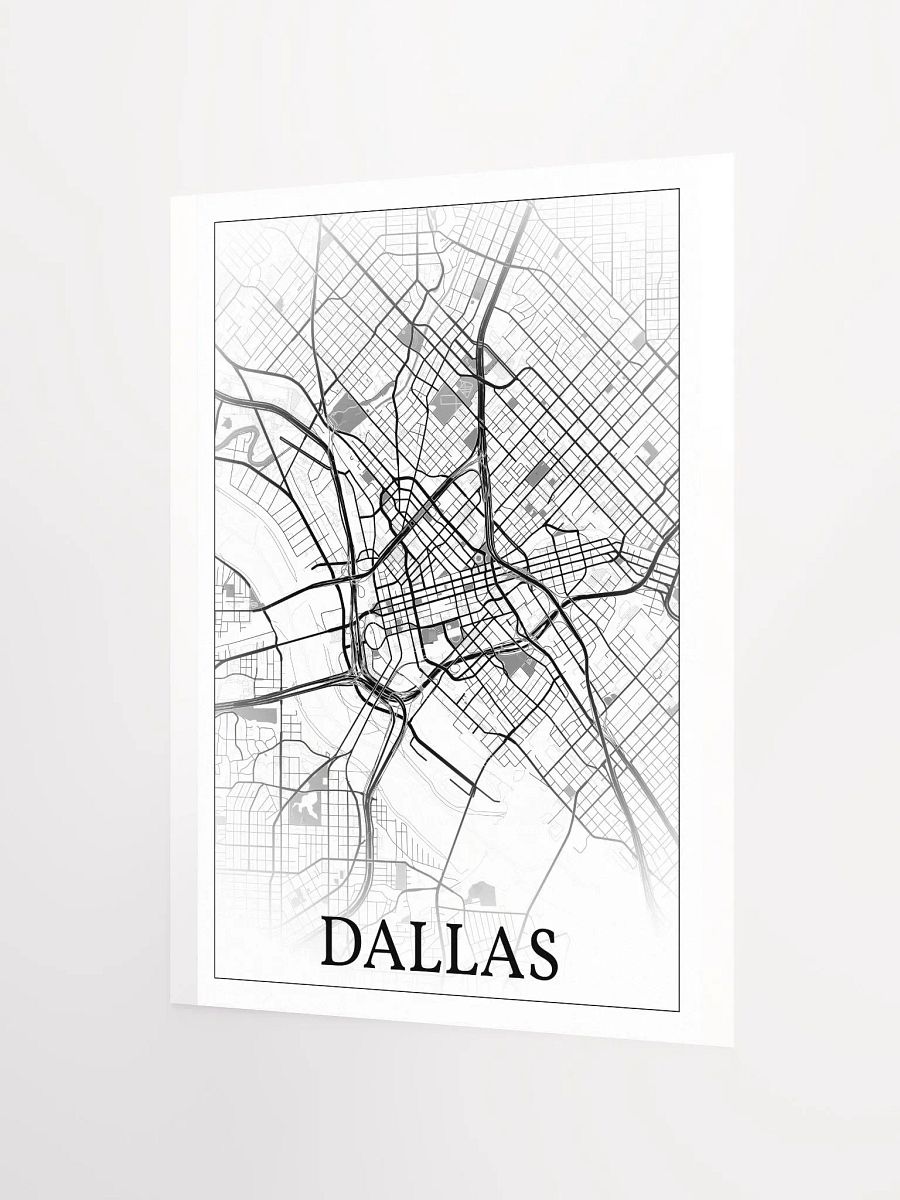 Dallas, Texas, USA, city map print product image (9)