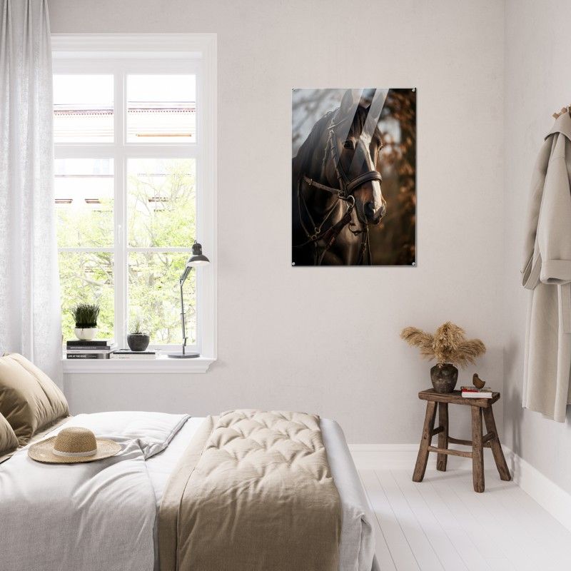 BROWN HORSE FACE GLOSSY ACRYLIC PRINT product image (3)