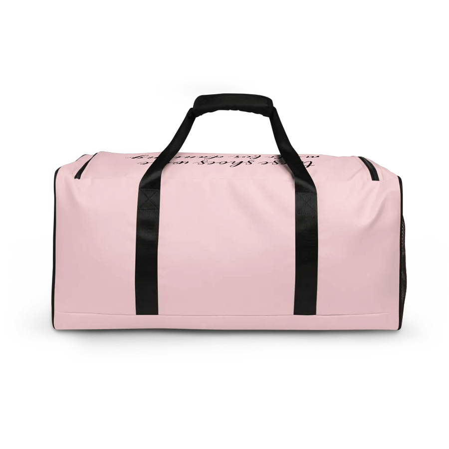 Large Dance Bag | Pale Pink with Black Logo and Quote product image (6)