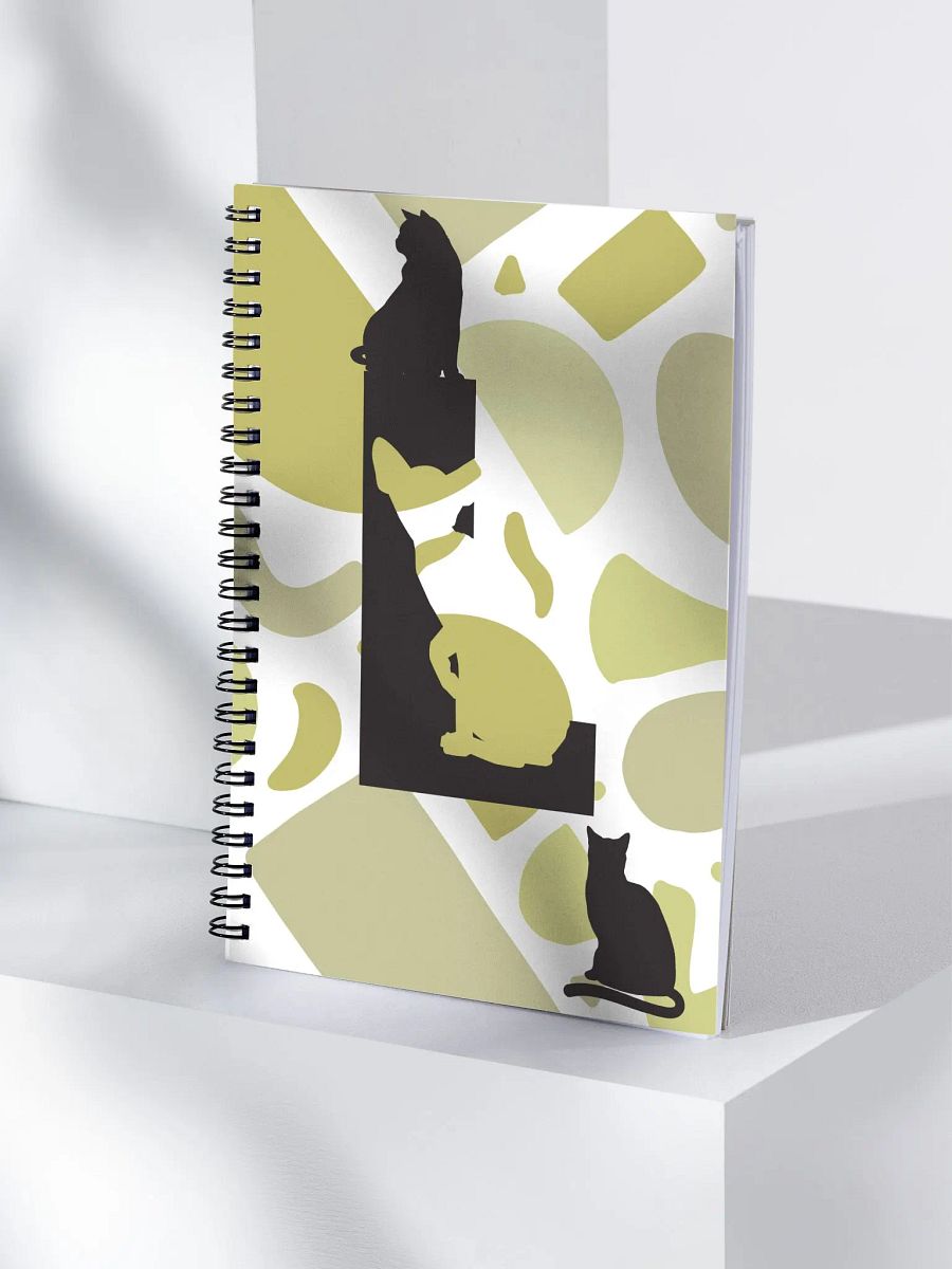 Monogram Letter L Cat Lover Geometric Greens Notebook product image (4)