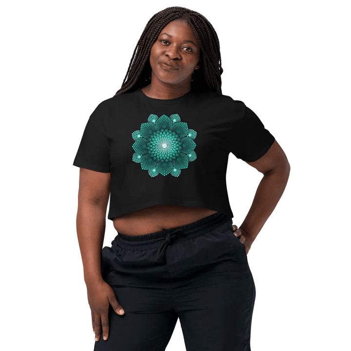 Turquoise Dot Mandala Women's Crop Top product image (1)