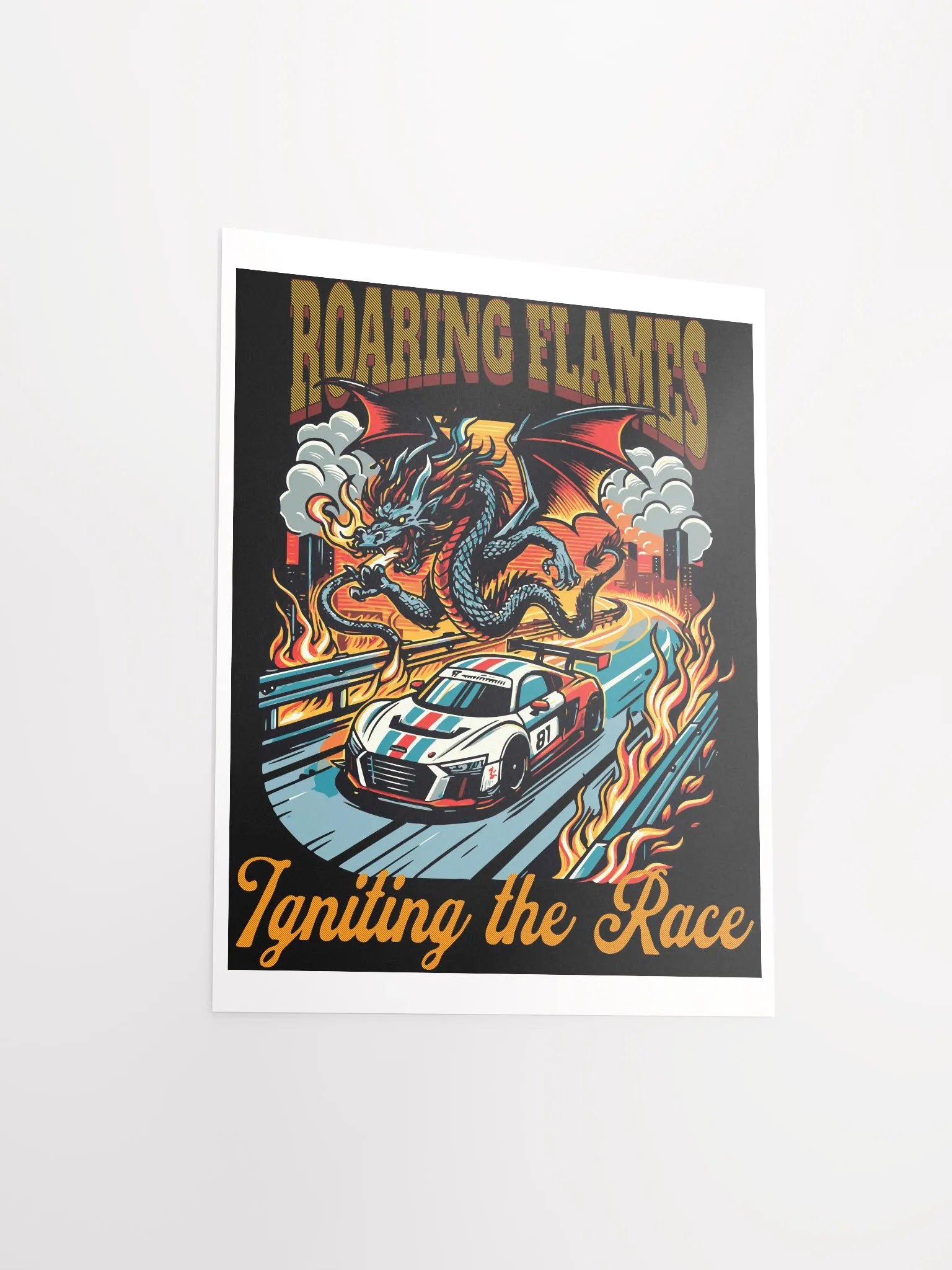 Roaring Flames Igniting the Race Matte Poster product image (11)