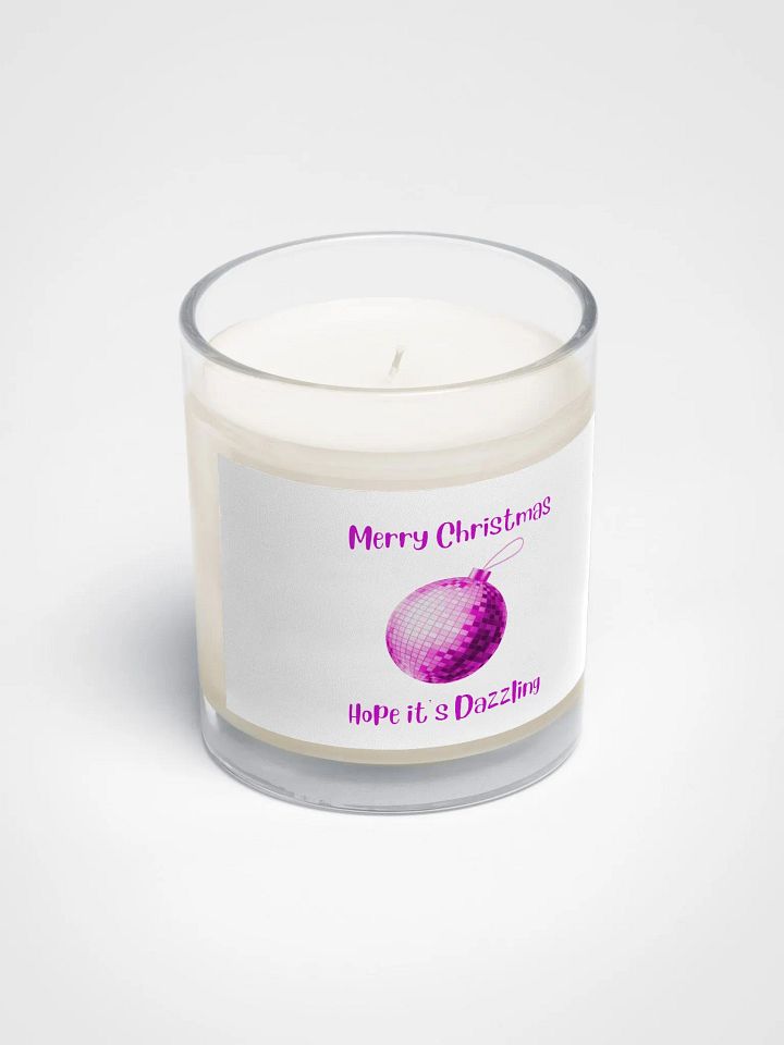 Dazzling Mirrorball Christmas Candle - Pink product image (2)