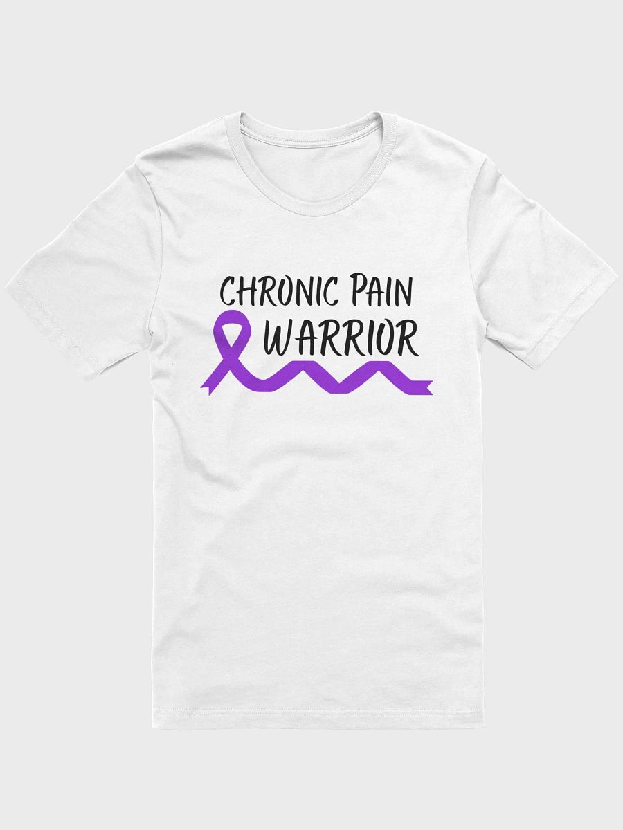 Chronic Pain Warrior Bottom Ribbon T-shirt- Black Print (Unisex) product image (15)