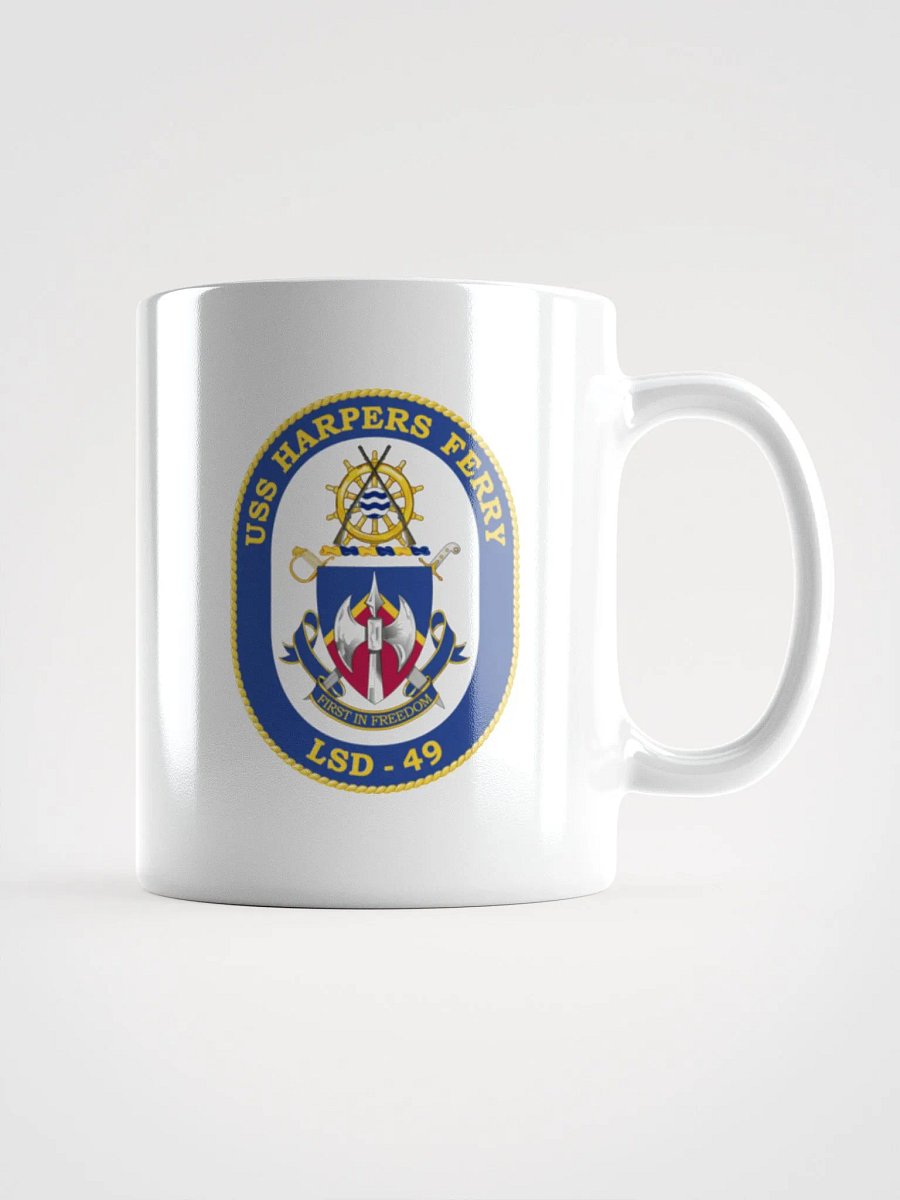 USS Harpers Ferry LSD 49 White Coffee Cup product image (1)