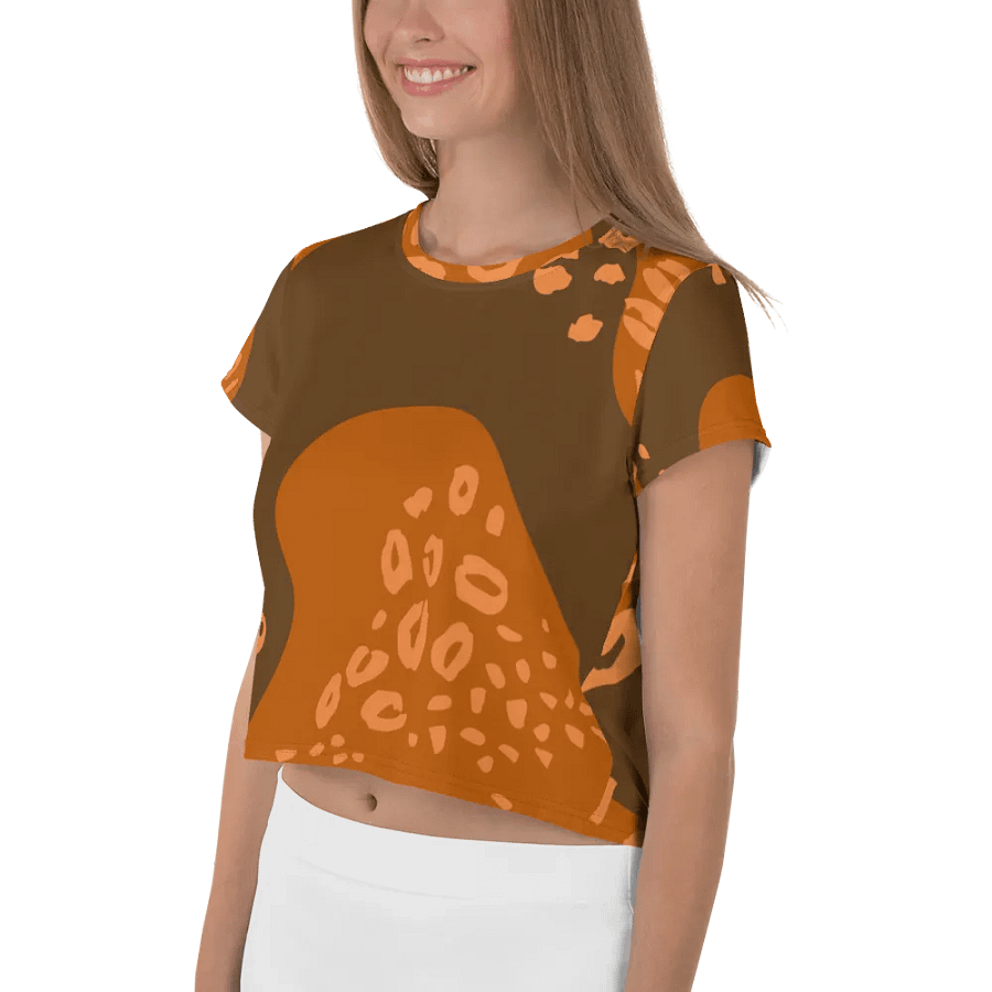 Orange Jungle Allure Crop Tee product image (3)