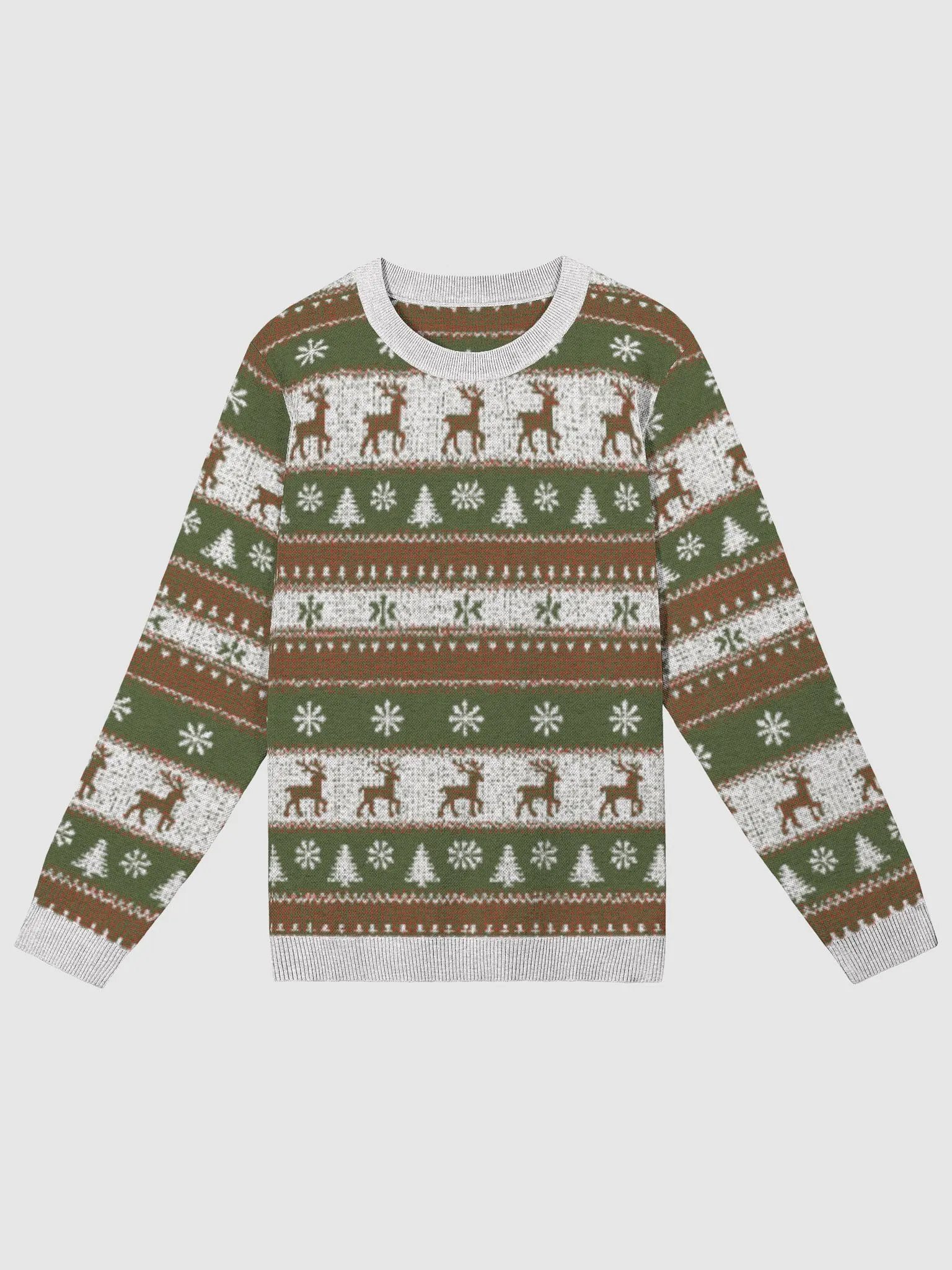 Cozy Reindeer Knitted Christmas Sweatshirt – Warm, Stylish, and Festive Wear product image (3)