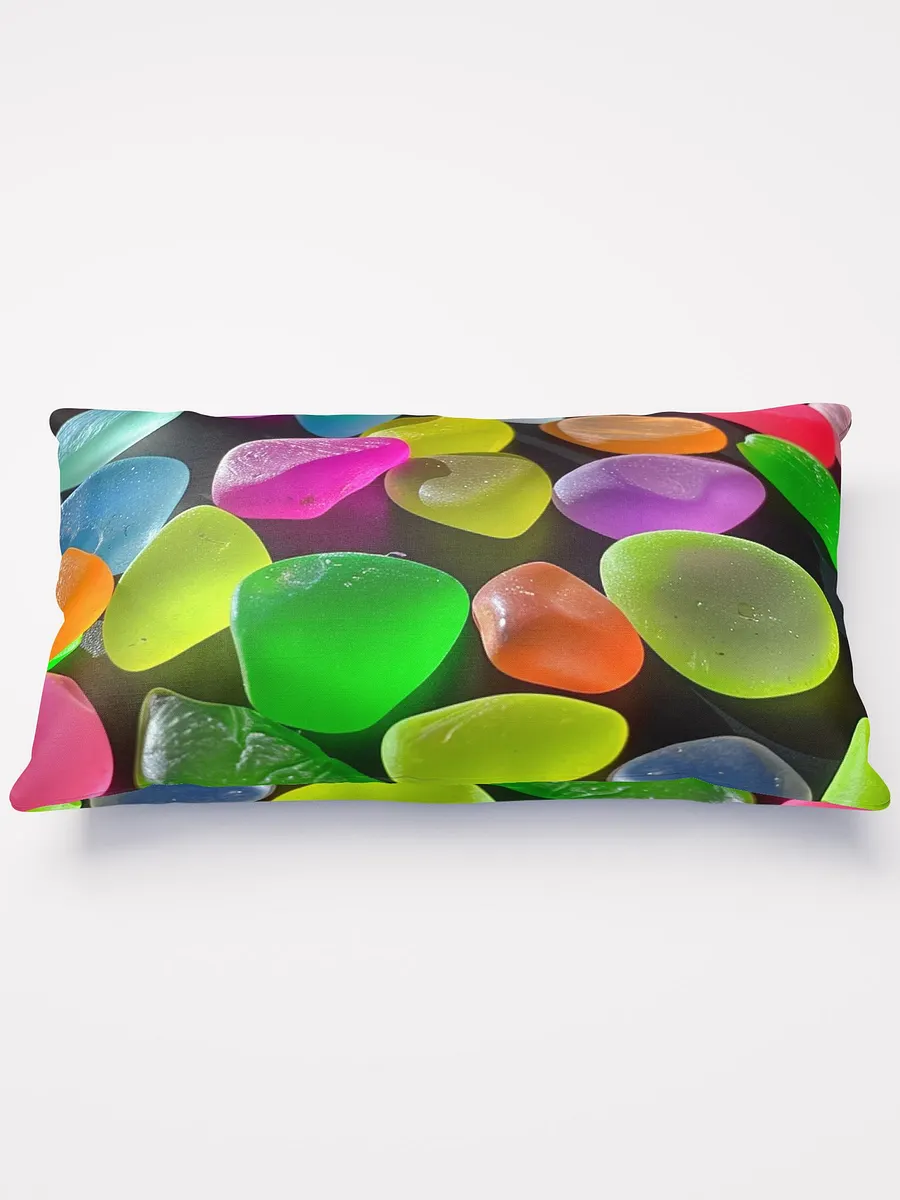 Neon Sea Glass Throw Pillow - Multiple Sizes Available, Easy Care, Fun product image (1)