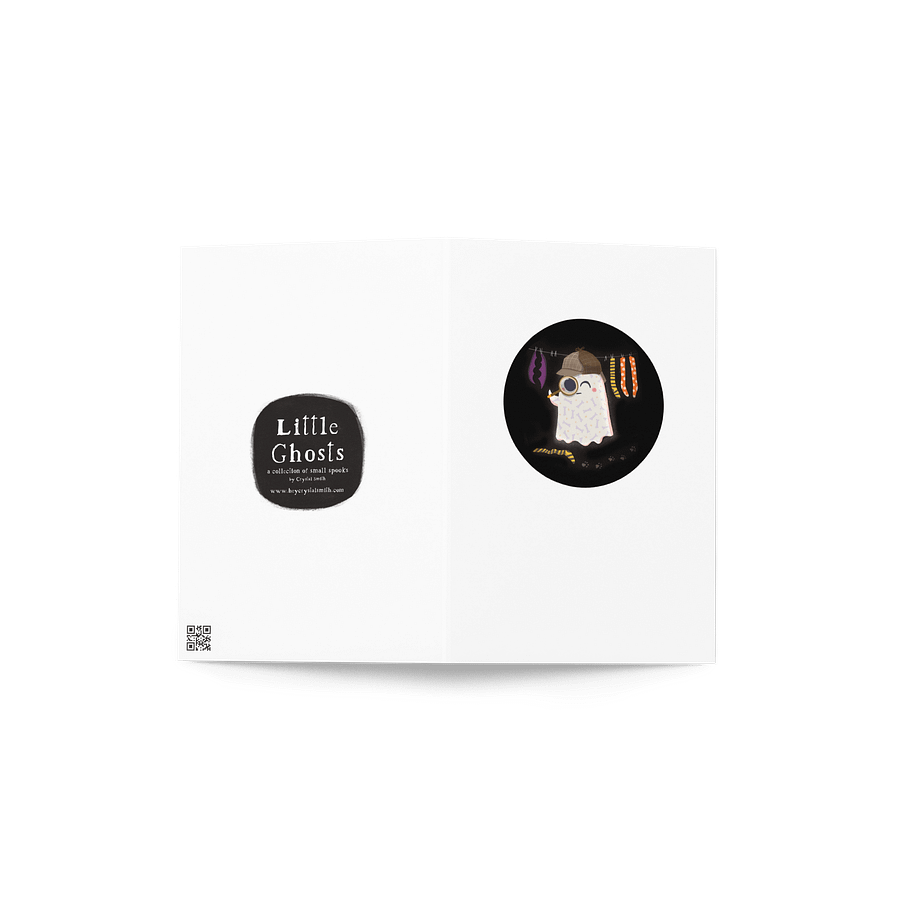 Little Ghost Sherlock Bones - Greeting Card product image (5)