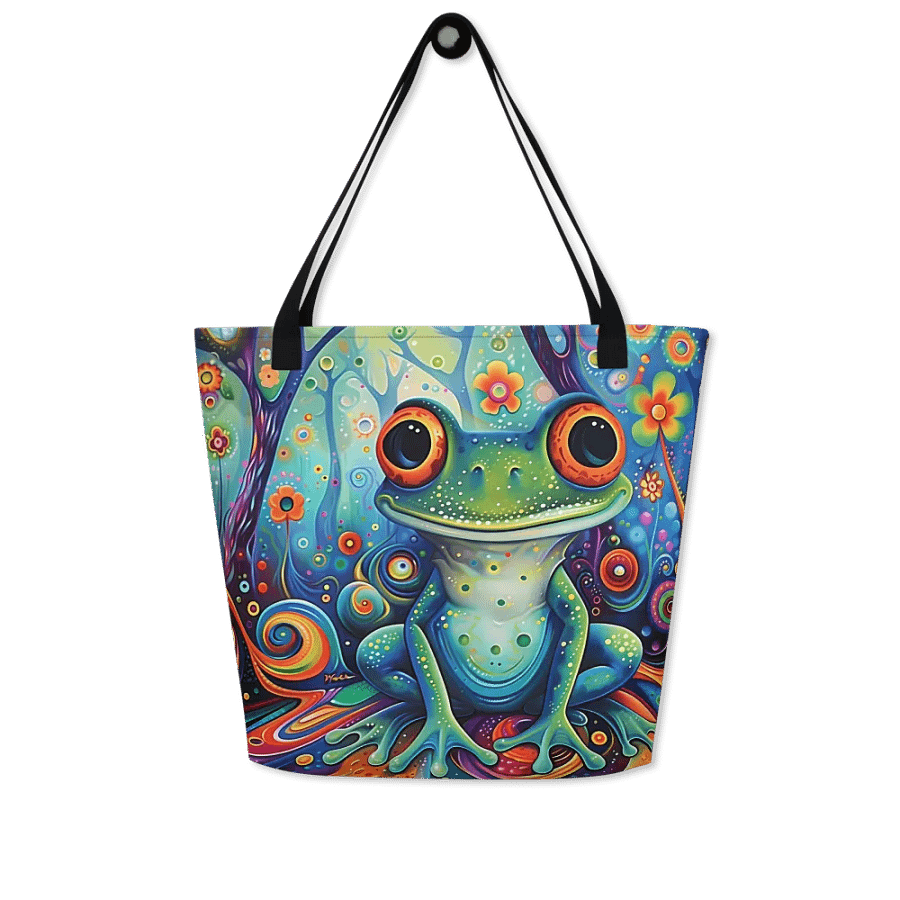 Psychedelic Frog Tote Bag product image (8)