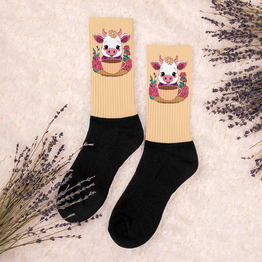 Coffee Break Cow Socks product image (5)