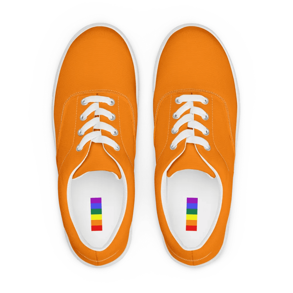 Women's Plain Color Orange Canvas Shoes product image (2)