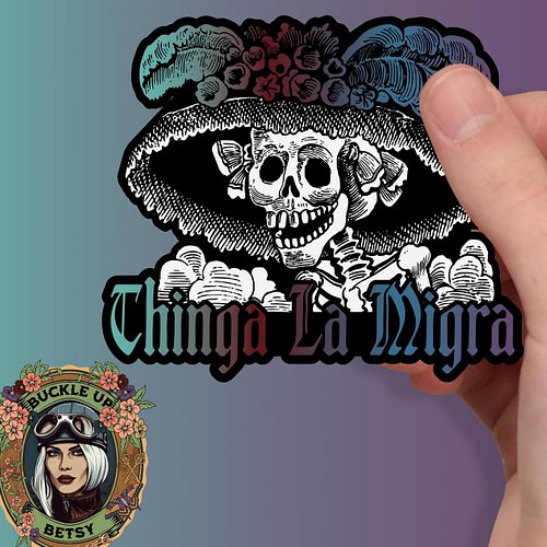 ☠️Fck I.C.E.
Chinga la Migra
Limited edition on the Etsy shop
#fdt #chingalamigra #calavera #buckleupbetsy