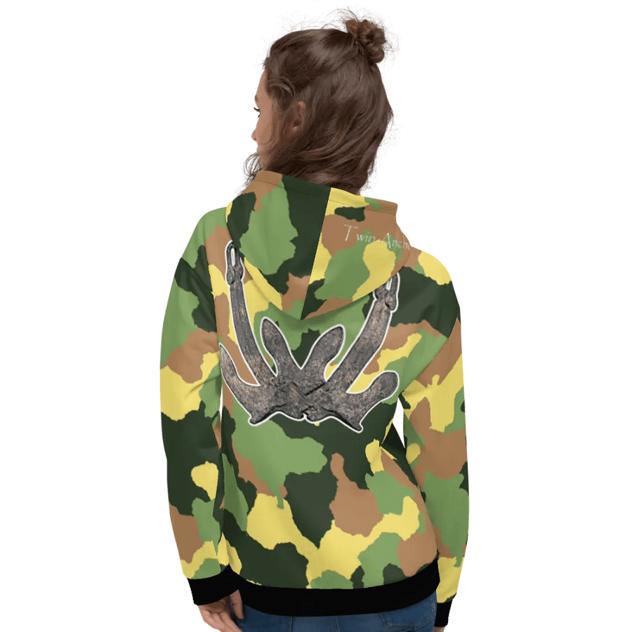 Green Camouflage Anchor Hoodie product image (7)