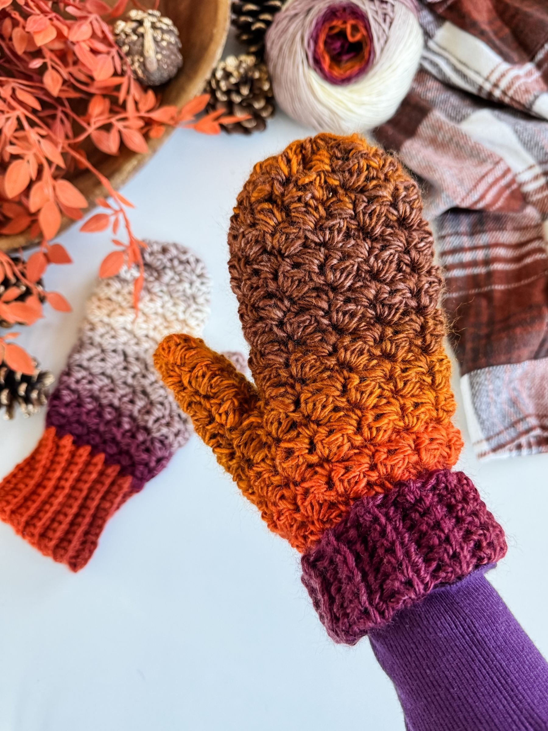 Chunky Suzette Mittens and Fingerless Gloves Crochet Pattern product image (3)