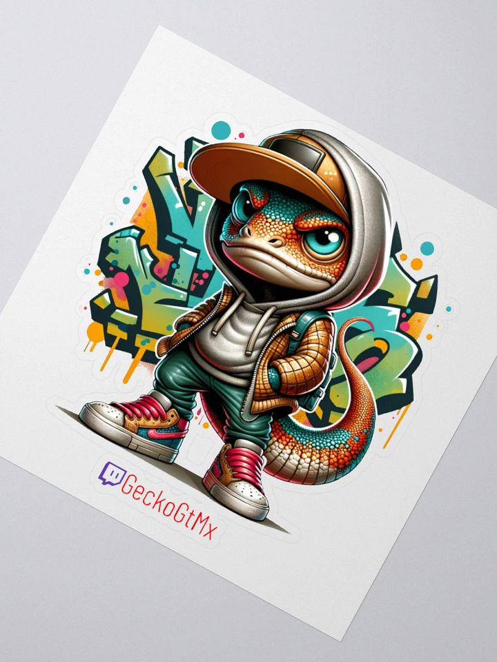 Graffiti Gecko Kiss Cut Stickers product image (5)