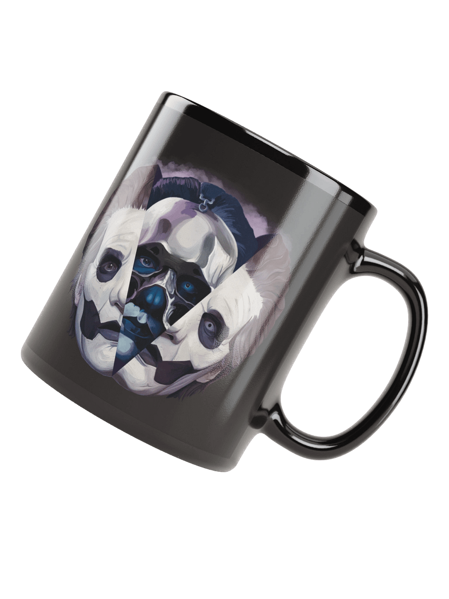Symmetrical Fragmented Face Black Glossy Mug product image (8)