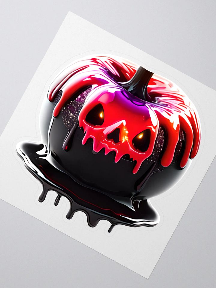 Skull Poison Apple Kiss Cut Sticker product image (2)