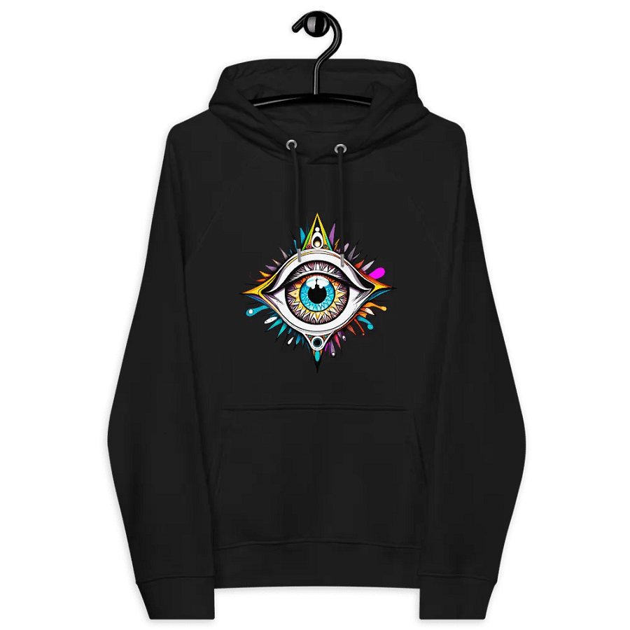 [Open Eye] - Unisex Eco Raglan Hoodie product image (10)