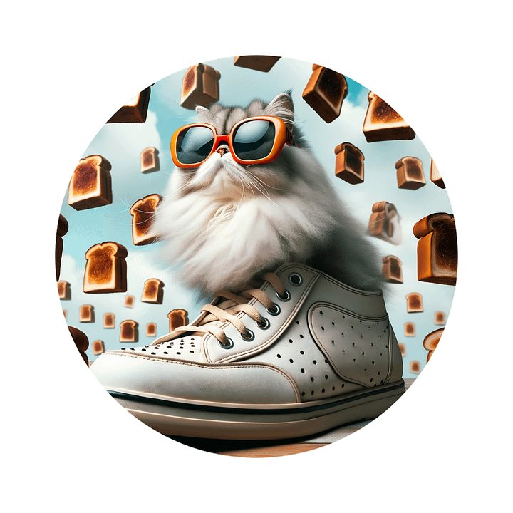 Toast Cat #1 - Stainless Steel Water Bottle product image (2)