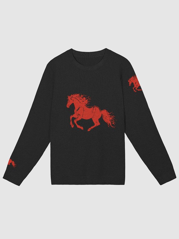 Maverick - RED - Minimal Black | Custom Knitted Crewneck Sweater - Classic Fit product image (1)