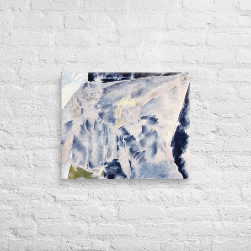 Couple with Veil (1986) on canvas (20" x 24") product image (2)