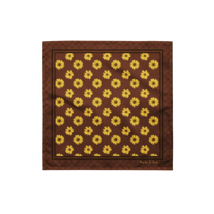 “Helianthus Sunflower Polka Dot” Bandana product image (1)