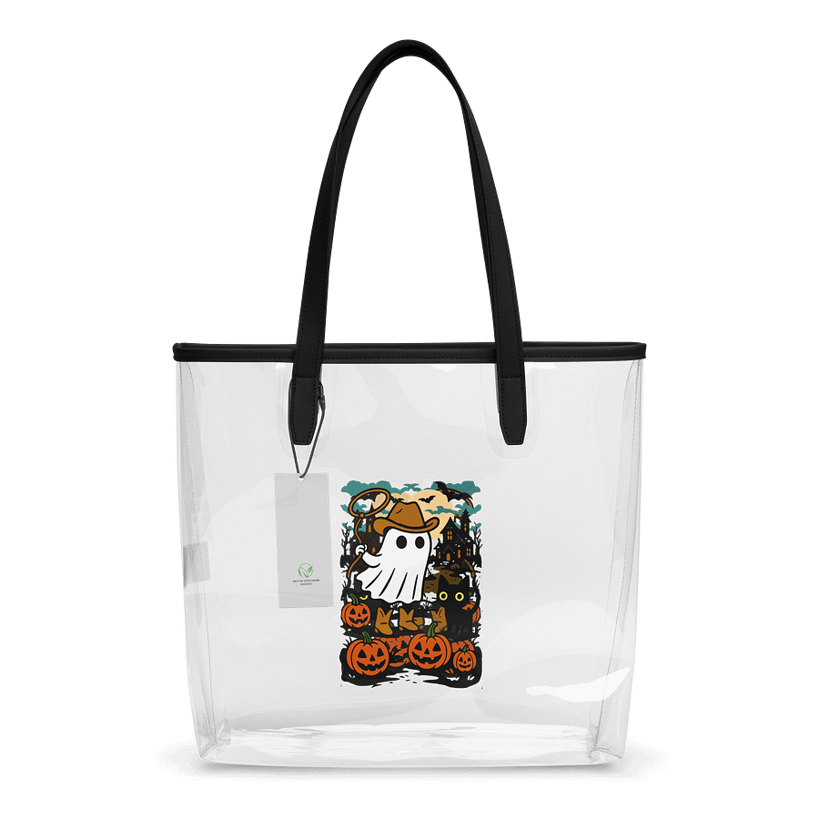 Spooky Cowboy Ghost Clear Tote Bag product image (2)