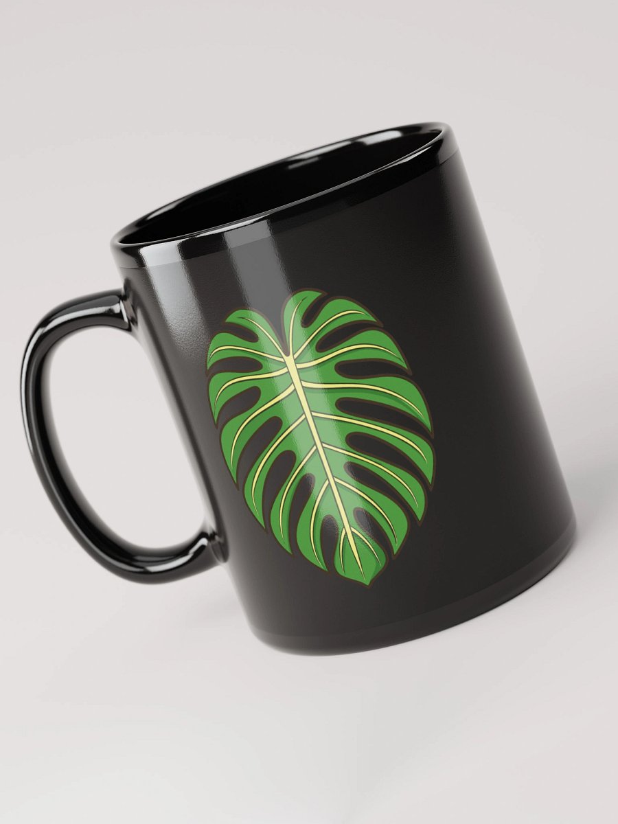 Symmetrical Monstera Leaves Black Mug product image (5)
