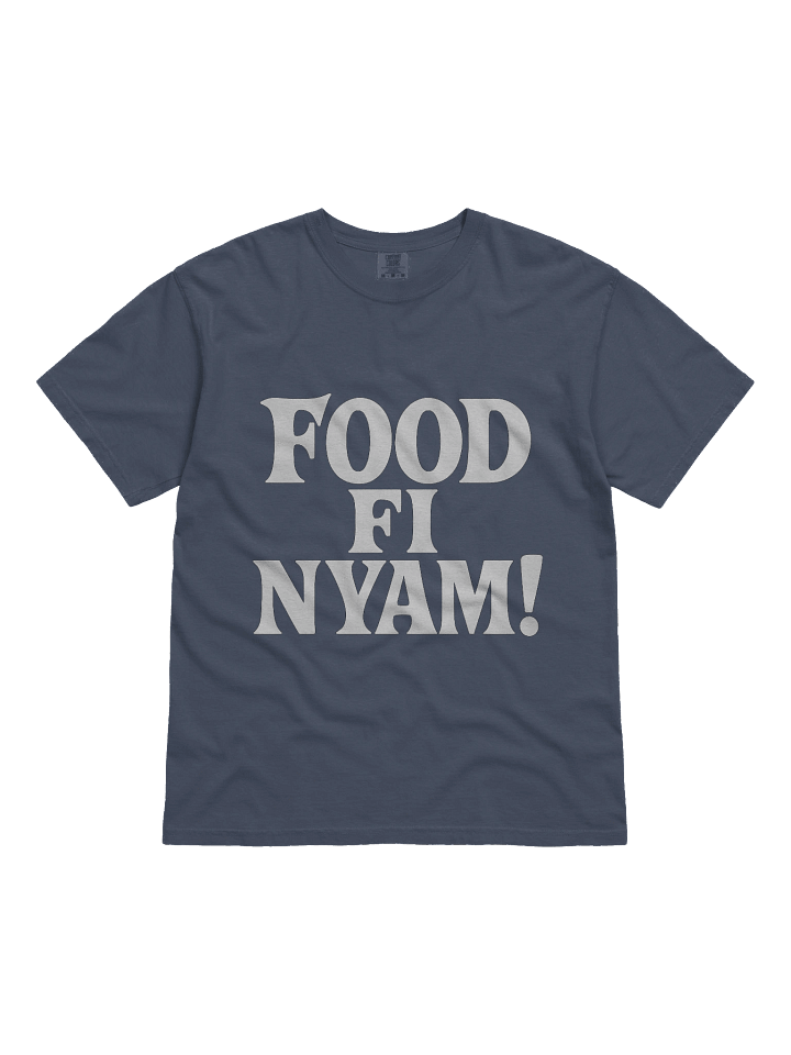 Bold 'FOOD FI NYAM!' Graphic T-Shirt product image (4)