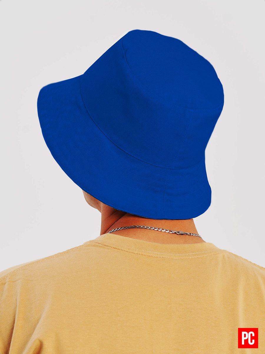Plain Color Absolute Blue Bucket Hat product image (3)