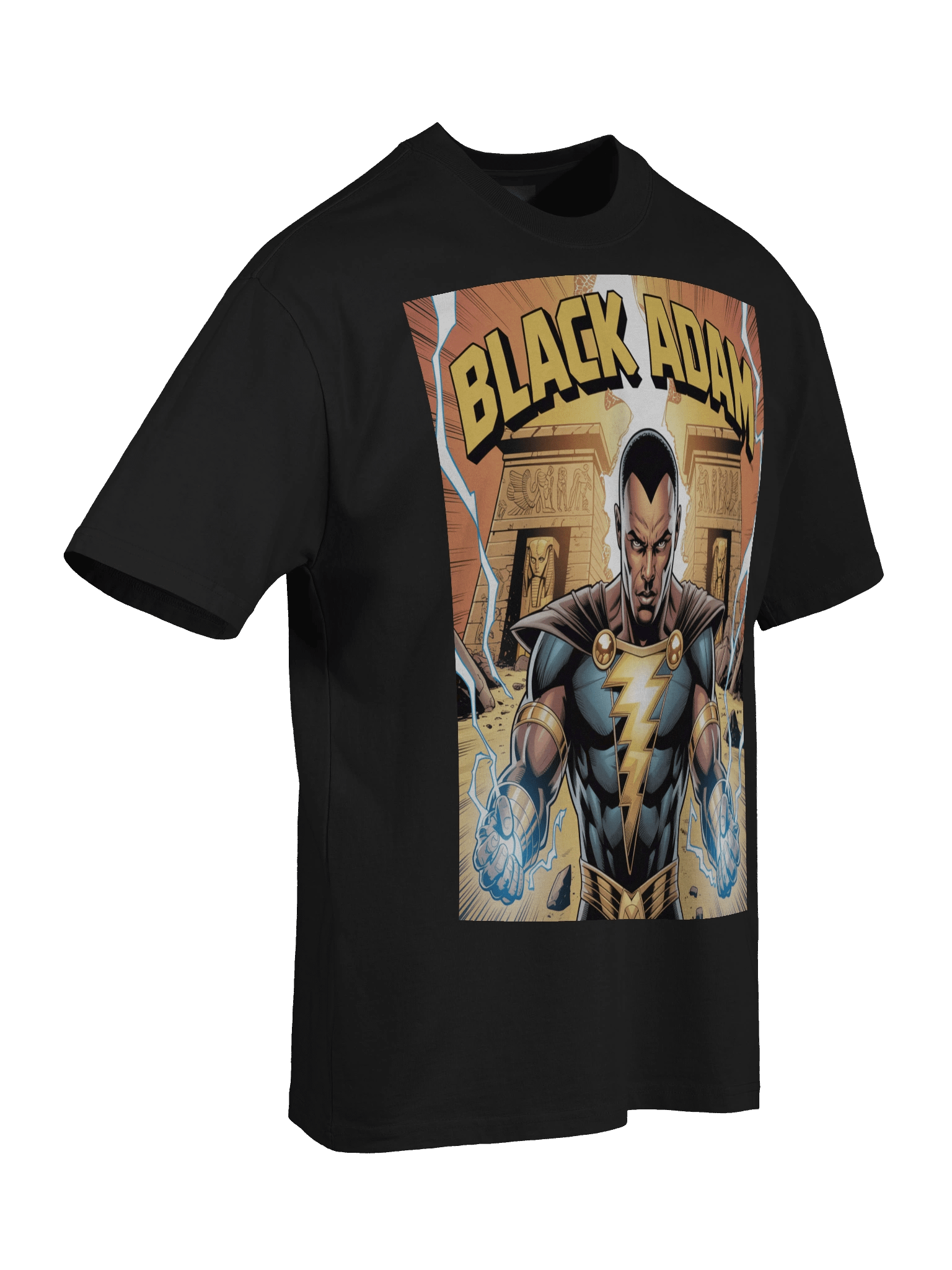Black Adam Power of Shazam Oversized Faded T-Shirt – Kahndaq Eclipse Fury product image (8)