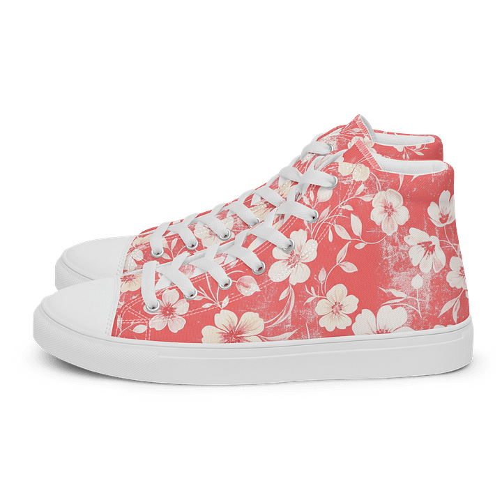 Vintage Floral High Top Canvas Shoes product image (1)