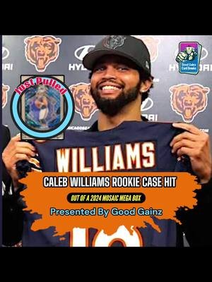 Before 🏈 Season, Here's The Former First Overall Pick 🐻  💯 Congratulations To TikTok Collector @KellzzBellzz Who Has Become A Good Hobby Friend. She Is Known For Picking Some of The Best Boxes To Rip In Our Streams! 😎👌 🎁 Join The Vibe @goodgainzcardbreaks and Scoop Up A Box, Before All Those Good Gainz Get Snatched Up‼️ 🔗 Available In Our TIKTOK SHOP 💯 💬 Is This The Perfect Time To Pull Caleb Williams? 🤔  .. #pullingsomegoodgainz🔥 #paniniamerica #footballcards  #beardown🐻⬇️  #calebwilliams 