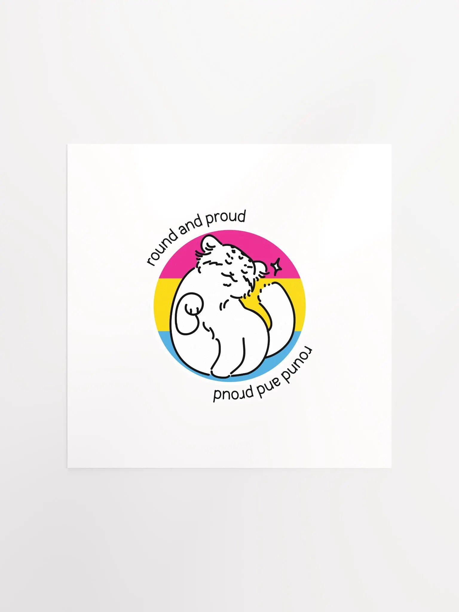 Round and Proud Manul Pansexual Version - Matte Poster product image (1)