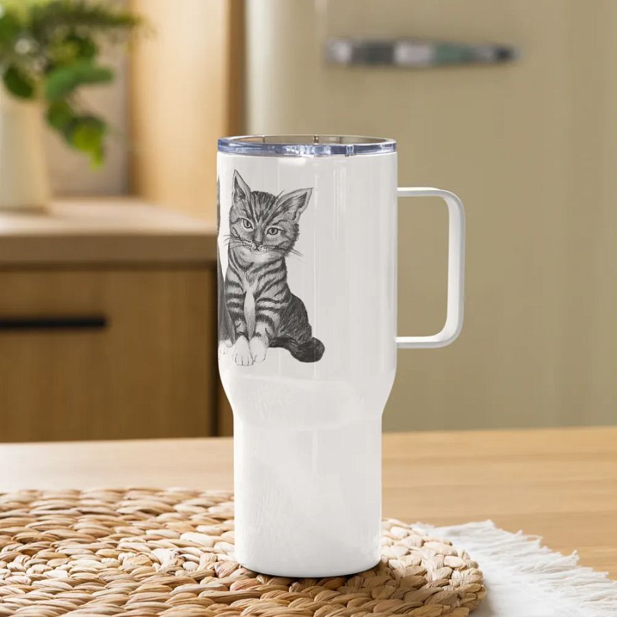Kittens Drawing Travel Cup product image (11)