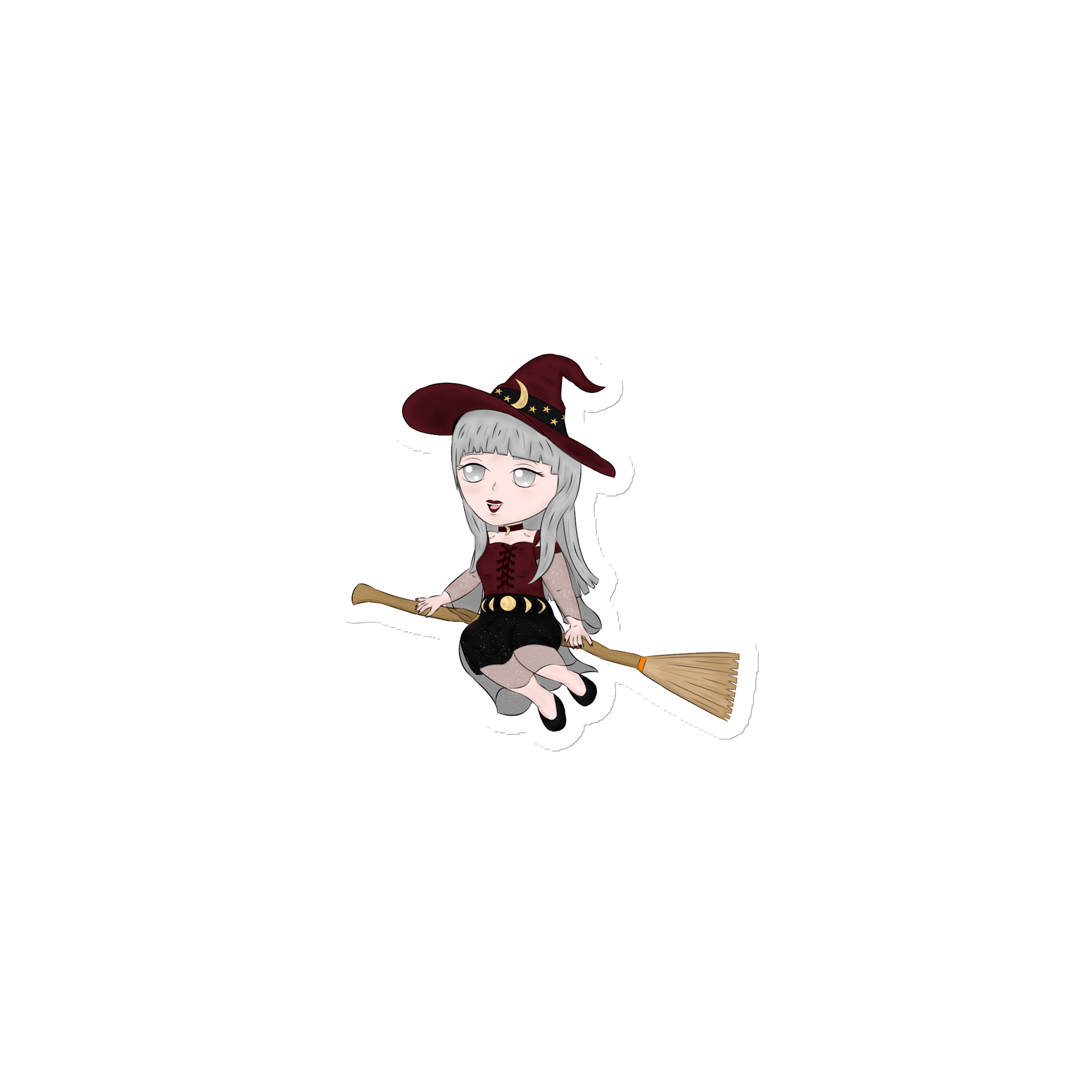 Moon Witch Kagami | Die-Cut Magnets product image (1)