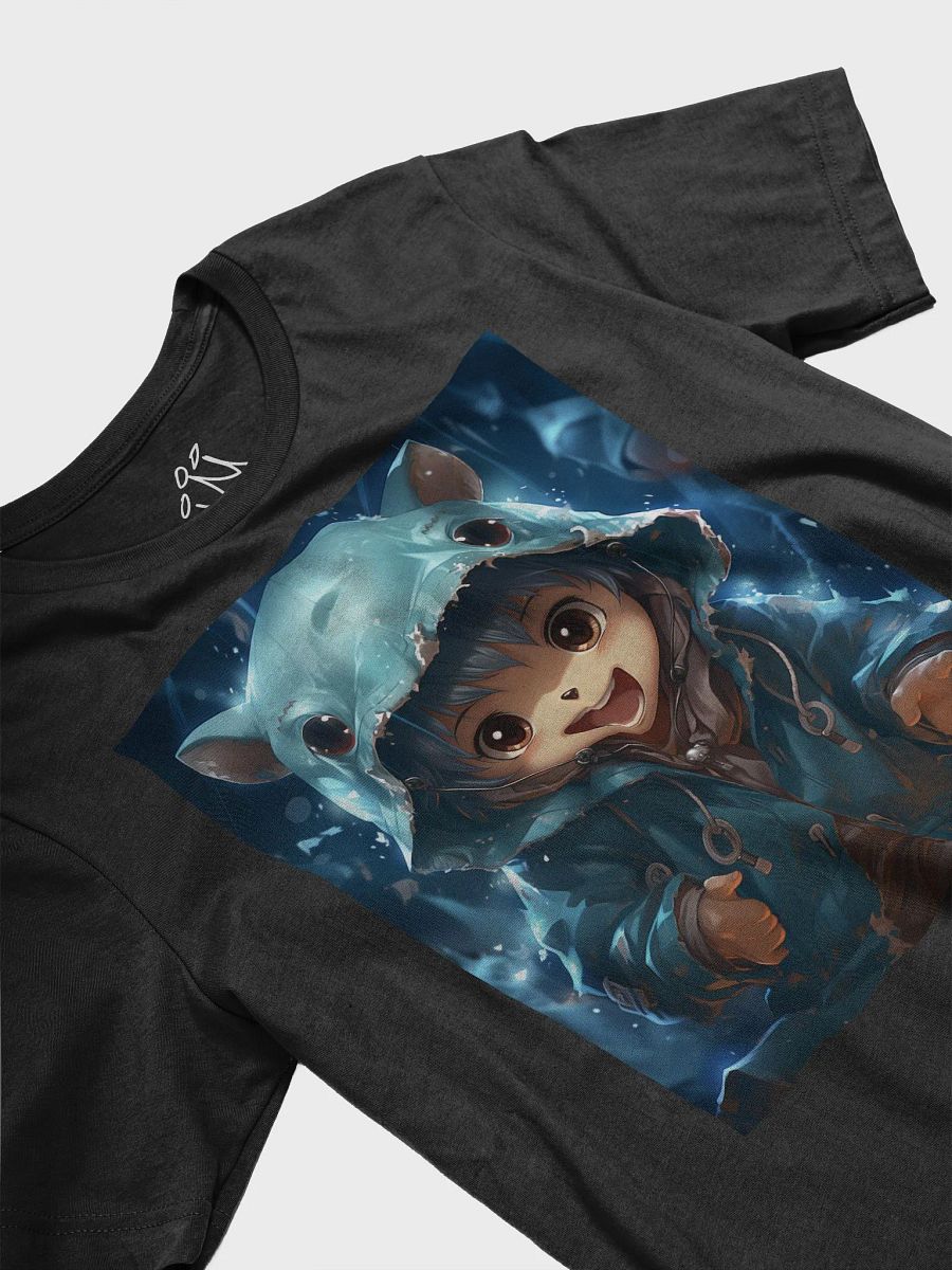 Adorable Anime Girl T-Shirt: Lora in Lucky Star Shark Hoodie with a Cute Kawaii Smile product image (3)
