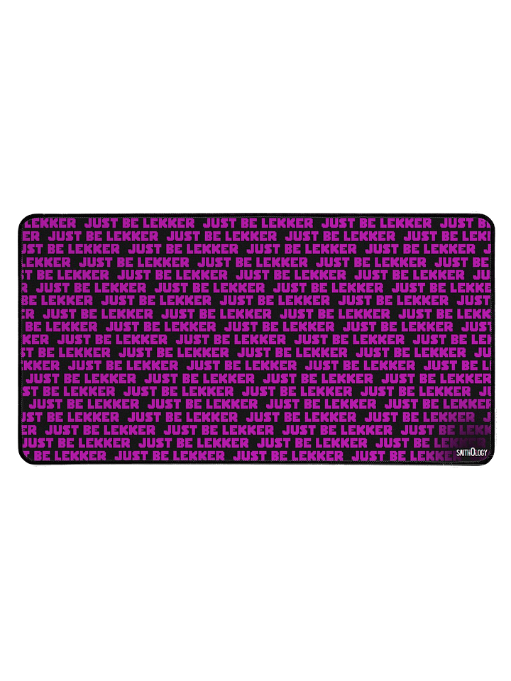 Smithology - "Just Be Lekker" Black/Purple Gaming Mousepad product image (1)