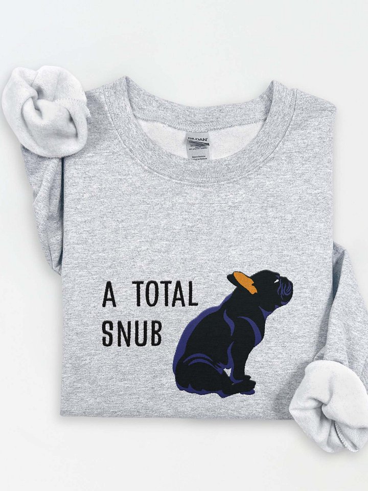 A Total Snub Sweatshirt (Embroidered) of a French Bulldog(Black) product image (1)