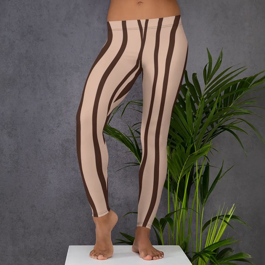 Customizable Wavy Wood Grain Leggings product image (5)