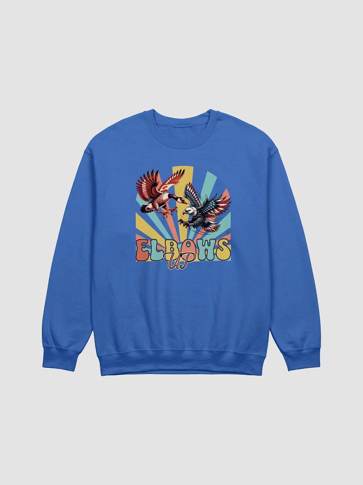 Elbows Up Canadian Goose Vs American Eagle Patriotic Flight Crewneck Sweatshirt product image (17)