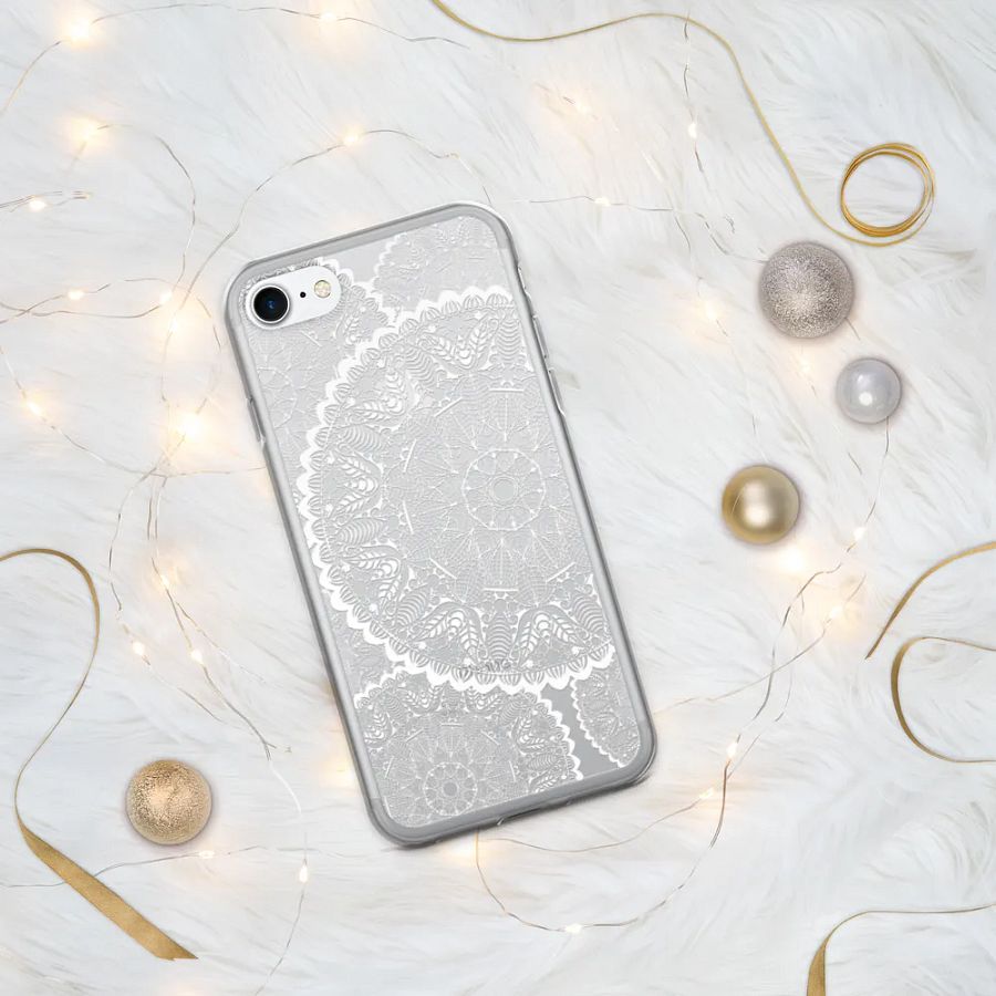 White Lace mandala Phone Case product image (1)